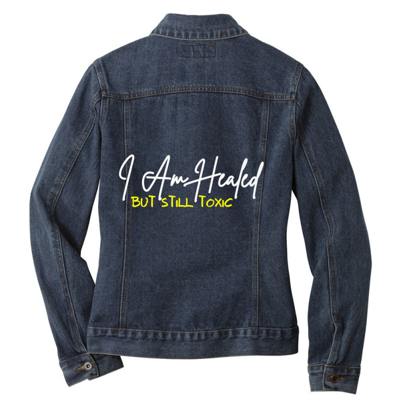 Healed & Toxic Premium T Shirt Ladies Denim Jacket by cm-arts | Artistshot