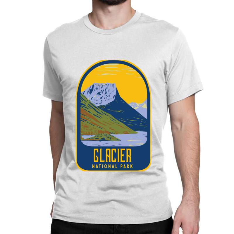 Glacier National Park Retro Classic T-shirt | Artistshot