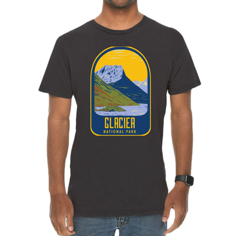 Glacier National Park Retro Vintage T-Shirt by MONIQUEWORTH | Artistshot