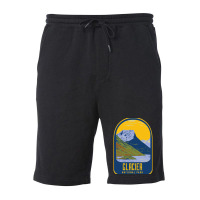 Glacier National Park Retro Fleece Short | Artistshot