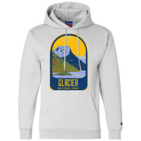 Glacier National Park Retro Champion Hoodie | Artistshot