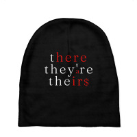 There They're Their $   Funny Grammar Language Arts T Shirt Baby Beanies | Artistshot