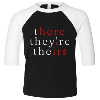 There They're Their $   Funny Grammar Language Arts T Shirt Toddler 3/4 Sleeve Tee | Artistshot