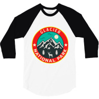 Glacier National Parkvintage 3/4 Sleeve Shirt | Artistshot