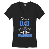 T1d Proud Dad Diabetes Awareness Type 1 Insulin Pancreas Women's V-neck T-shirt | Artistshot