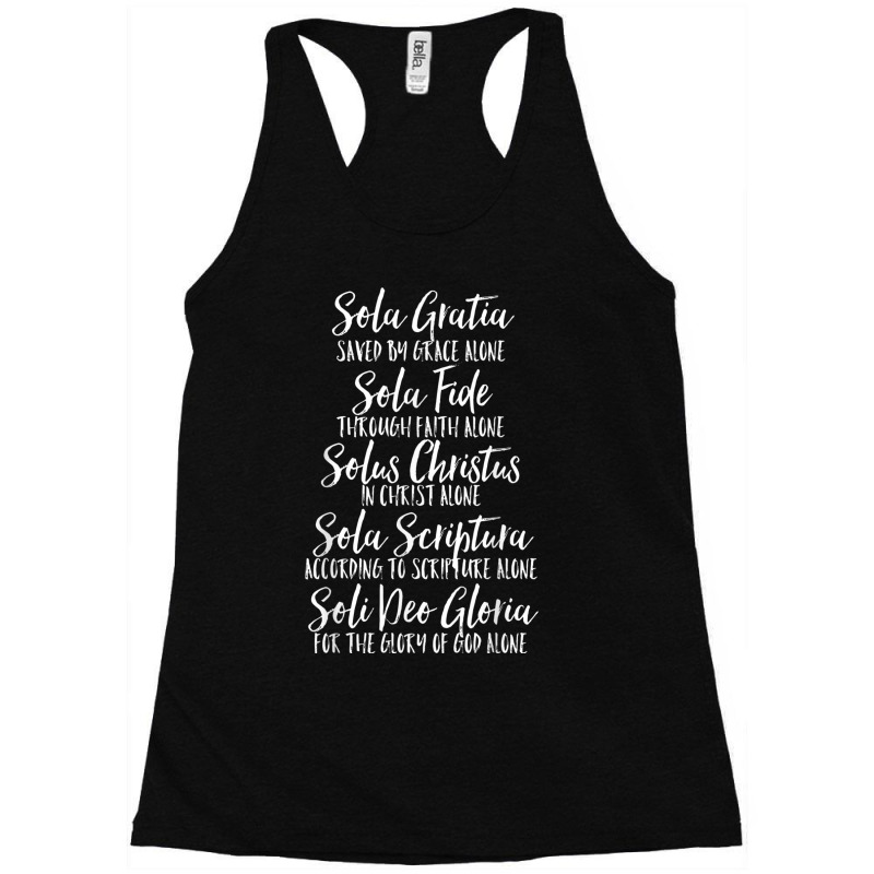 Five Solas Latin And English Cute Script Text Racerback Tank by DarionMurray | Artistshot