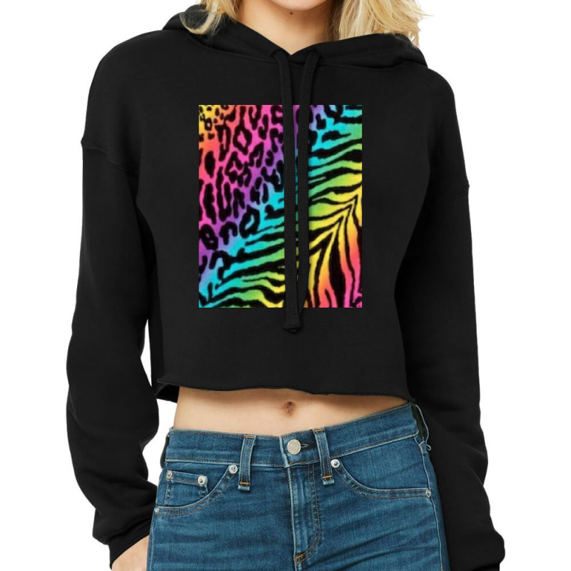 Combination Of Tiger And Cheetah Skin .png Cropped Hoodie | Artistshot