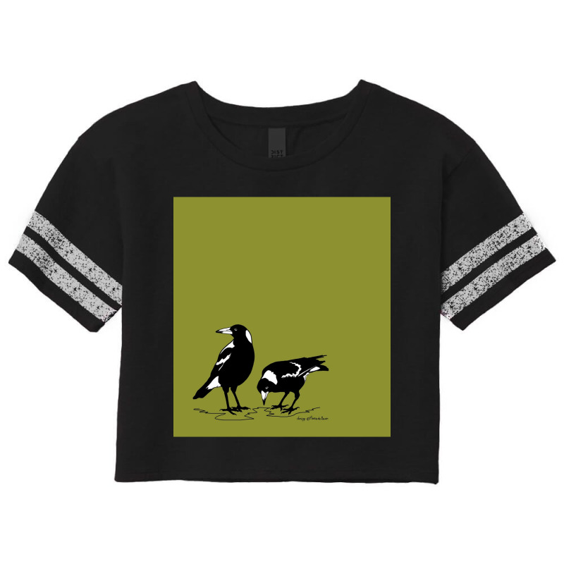 Australian Magpies  Border Design Sleeveless Scorecard Crop Tee by cm-arts | Artistshot