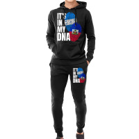 Womens Honduran And Haitian Mix Dna Heritage Flag V Neck T Shirt Hoodie & Jogger Set | Artistshot