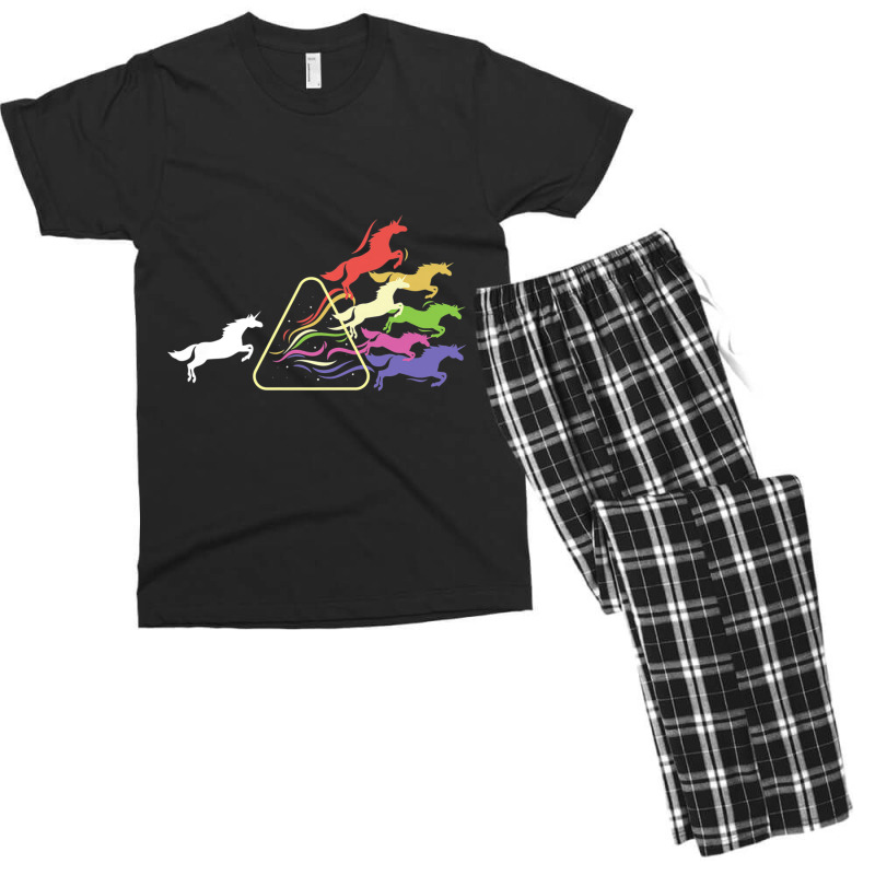 Prism Unicorn Philosophy Rainbow Triangular Prism Science Premium T Sh Men's T-shirt Pajama Set by cm-arts | Artistshot