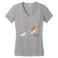 Prism Unicorn Philosophy Rainbow Triangular Prism Science Premium T Sh Women's V-neck T-shirt | Artistshot