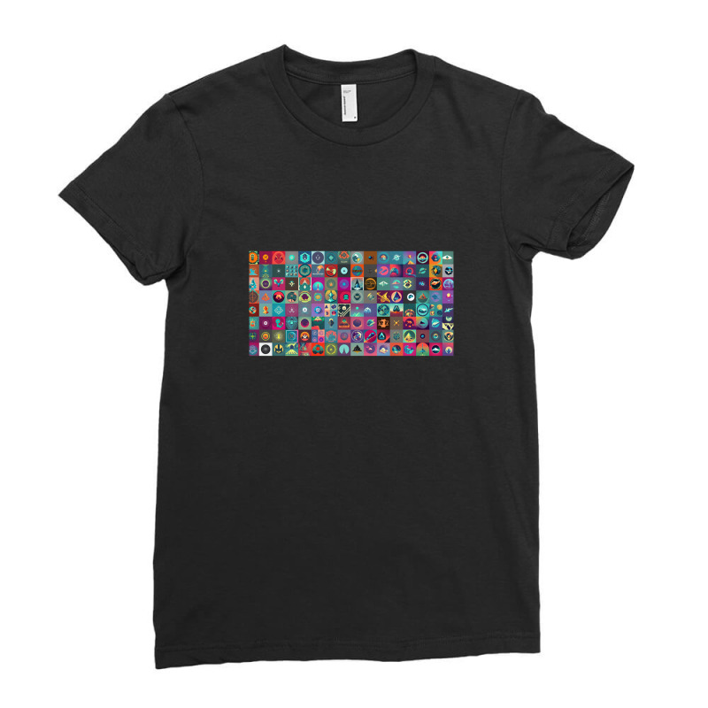 Futuristic Iconography Ladies Fitted T-Shirt by JenniferKreiser | Artistshot