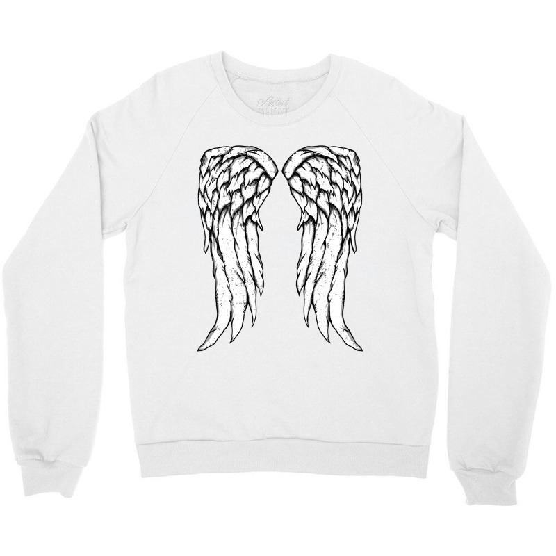 Daryl Dixon Wings - Zombie Crewneck Sweatshirt by RANDYMARTIN | Artistshot