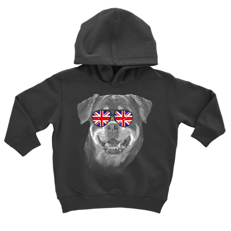 Rottweiler T  Shirt Rottweiler United Kingdom Flag Sunglass T  Shirt Toddler Hoodie by schimmelcharlotte | Artistshot