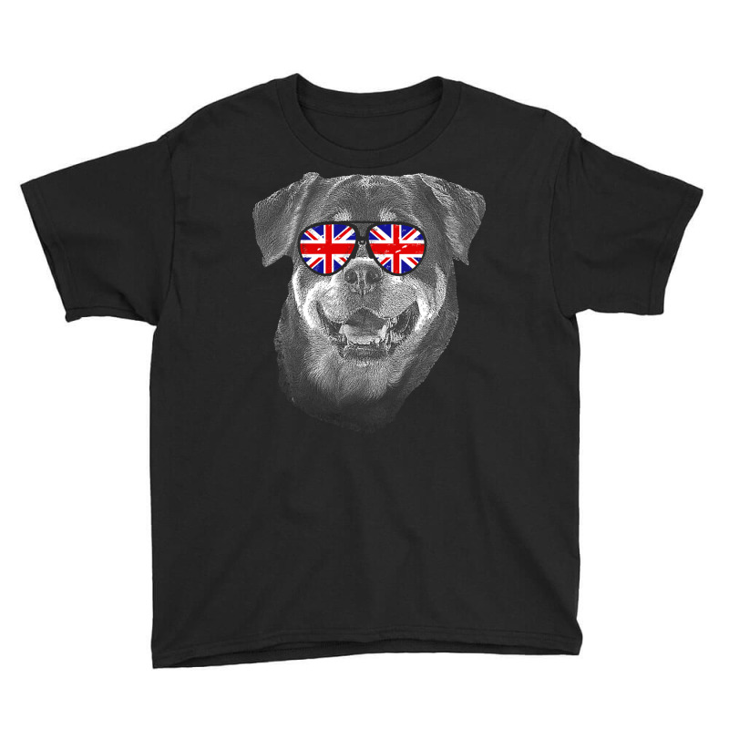 Rottweiler T  Shirt Rottweiler United Kingdom Flag Sunglass T  Shirt Youth Tee by schimmelcharlotte | Artistshot