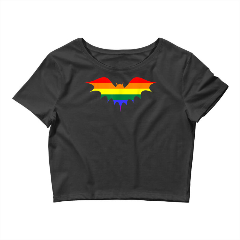 Mens Gay Pride Vampire Sex Slang Halloween Bat Lgbtq Flag Humor Crop Top by CassieKim | Artistshot