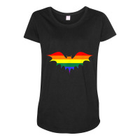 Mens Gay Pride Vampire Sex Slang Halloween Bat Lgbtq Flag Humor Maternity Scoop Neck T-shirt | Artistshot