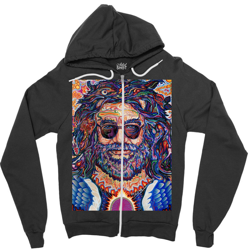 Captain Trips Psychedelic Rock Portrait Zipper Hoodie | Artistshot