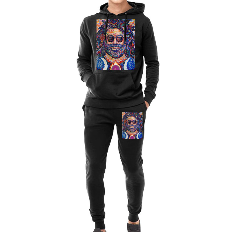 Captain Trips Psychedelic Rock Portrait Hoodie & Jogger Set | Artistshot