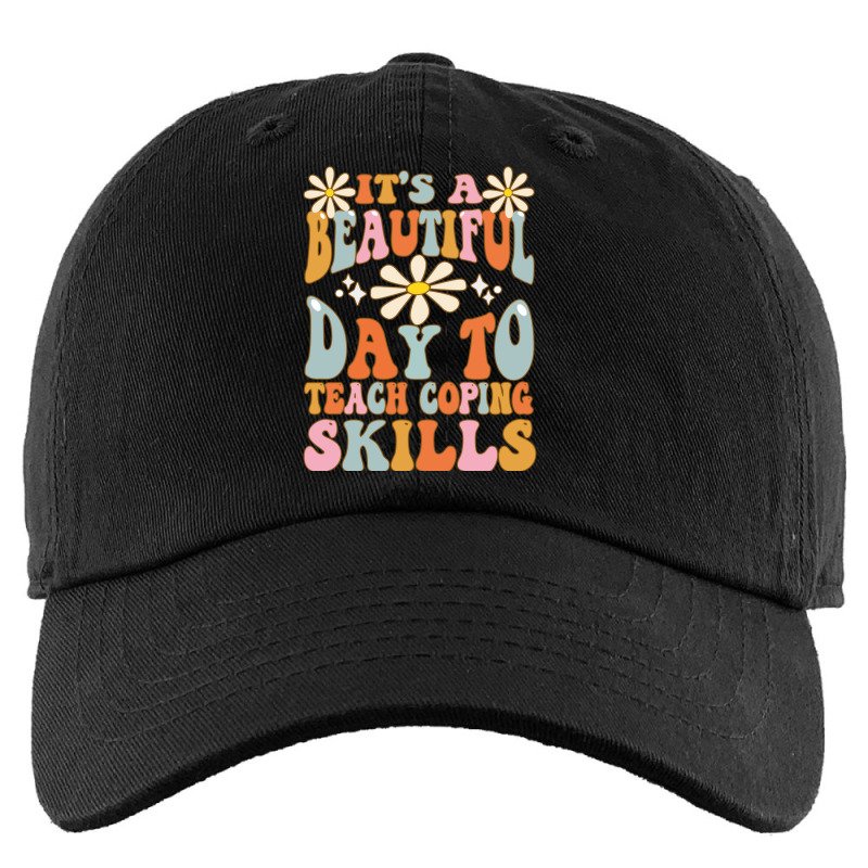 It's A Beautiful Day To Teach Coping Skills School Counselor Sweatshir Kids Cap | Artistshot