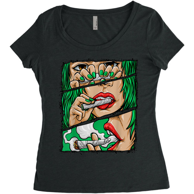 Roll It Lick It Smoke It Marijuana Pot Weed Women's Triblend Scoop T-shirt by SelwynOman | Artistshot