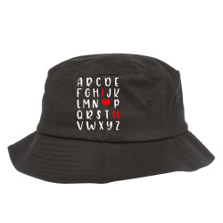 alphabet   abc i love you   romance valentine slog Bucket Hat | Artistshot