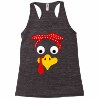 Thanksgiving Turkey Face Red Polka Dots Bandana Headband Fun Long Slee Racerback Tank | Artistshot