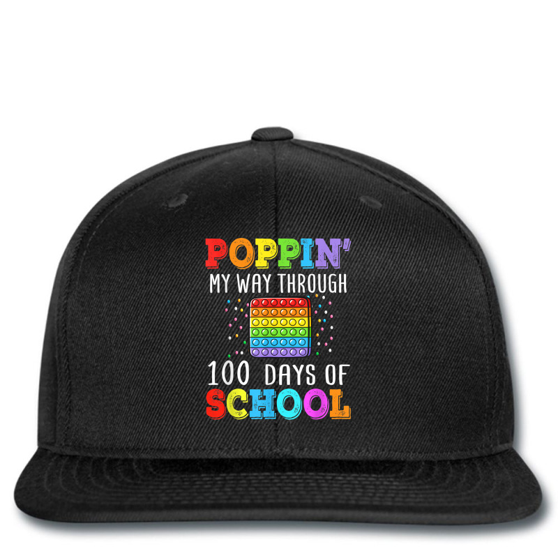 Poppin My Way Through 100 Days Of School Colorful Boy Girl Printed Hat | Artistshot