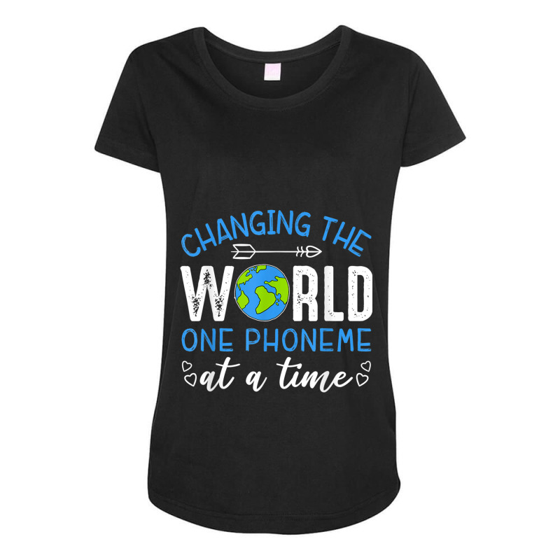 Nbxp Dyslexia Teacher Changing The World One Phoneme At Time Maternity Scoop Neck T-shirt by KyungTollerud | Artistshot