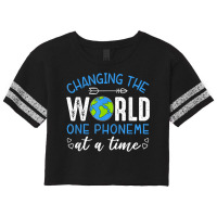 Nbxp Dyslexia Teacher Changing The World One Phoneme At Time Scorecard Crop Tee | Artistshot