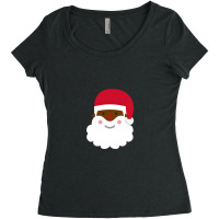 Dark Skin Santa Claus Women's Triblend Scoop T-shirt | Artistshot