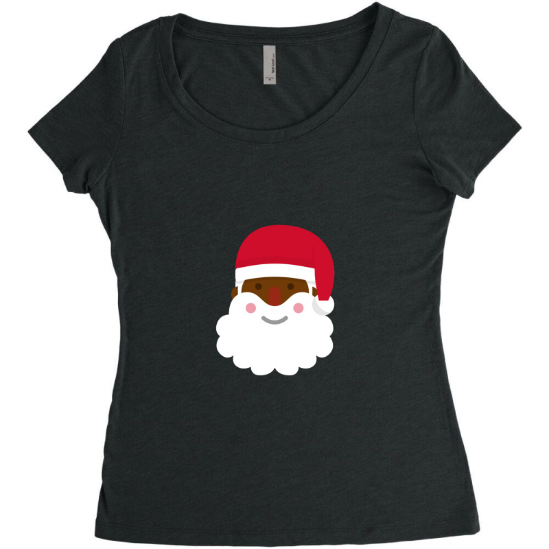 Dark Skin Santa Claus Women's Triblend Scoop T-shirt | Artistshot