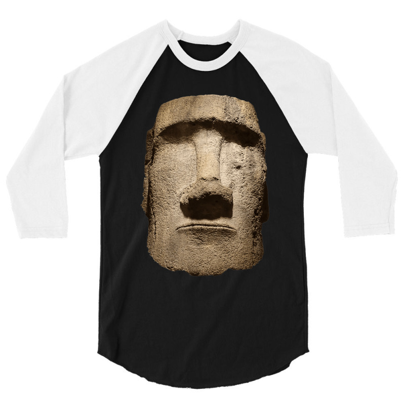 Easter Island Moai Statue Monolith World Mystery 3/4 Sleeve Shirt | Artistshot