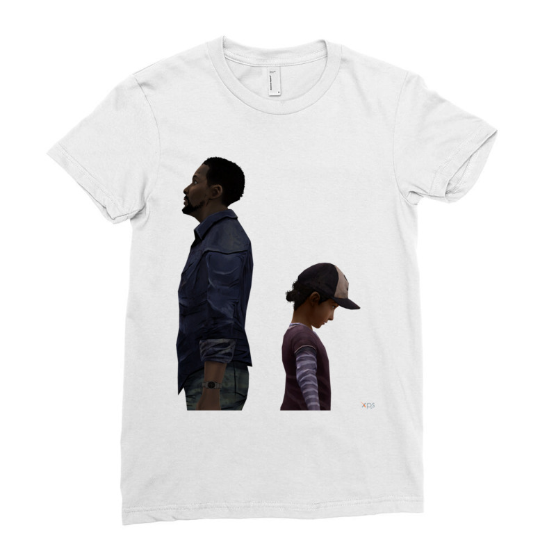 The Walking Dead Lee And Clementine Ladies Fitted T-Shirt by RANDYMARTIN | Artistshot