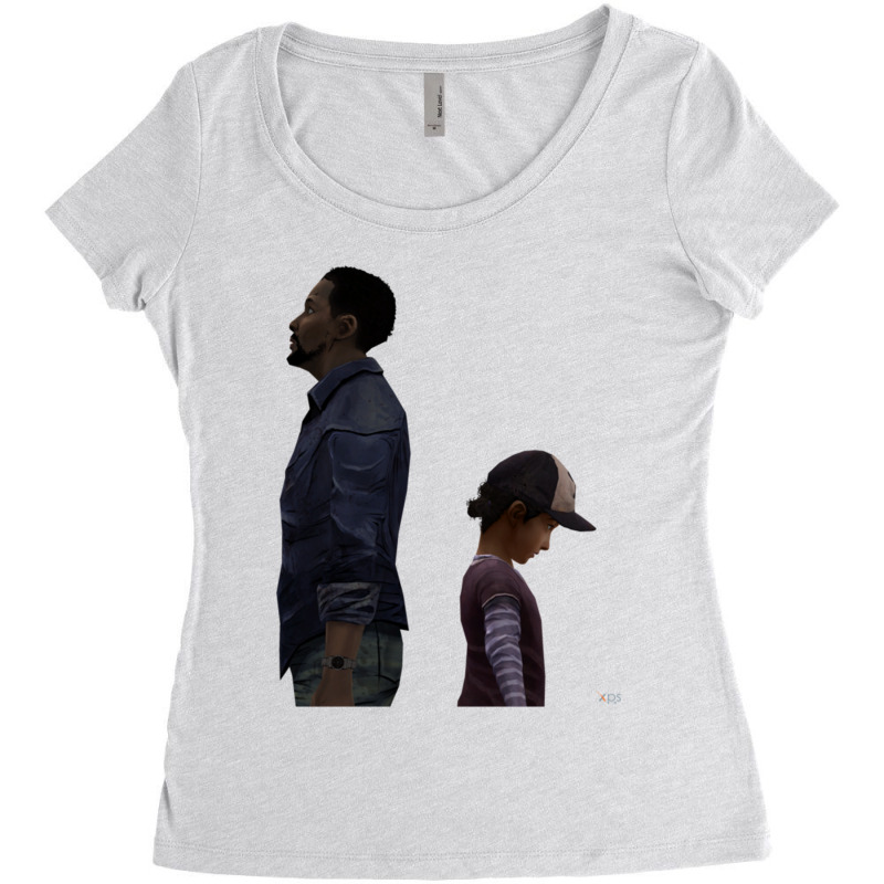 The Walking Dead Lee And Clementine Women's Triblend Scoop T-shirt by RANDYMARTIN | Artistshot