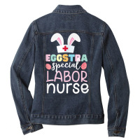 Eggstra Special Urology Nurse Easter Day Egg Bunny Ears T Shirt Ladies Denim Jacket | Artistshot