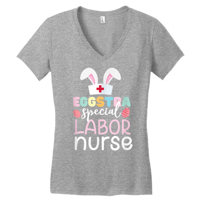 Eggstra Special Urology Nurse Easter Day Egg Bunny Ears T Shirt Women's V-Neck T-Shirt by cm-arts | Artistshot