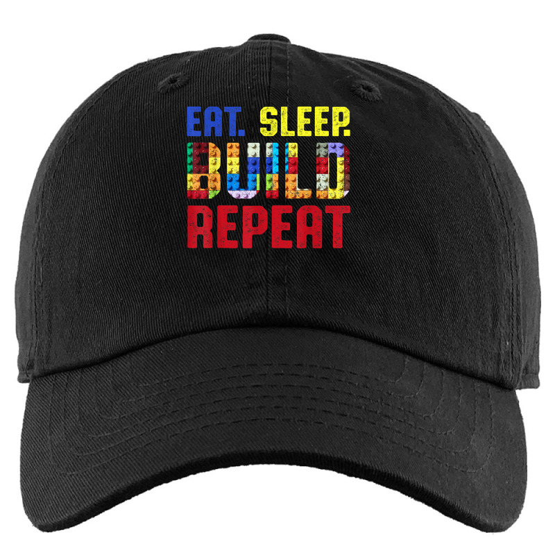 Eat Sleep Build Repeat Building Funny Builders Kids Cap | Artistshot