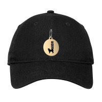 Alaskan Malamute Silhouette In Black And White On Gold Keyring Adjustable Cap | Artistshot