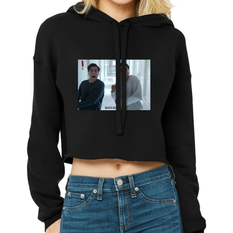 Both Screaming Cropped Hoodie by LaurenJonsrudBedell | Artistshot