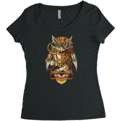 steam punk owl Women's Triblend Scoop T-shirt | Artistshot