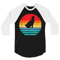 Manx Cat For Cat People Vintage Sunset Retro Cat 3/4 Sleeve Shirt | Artistshot