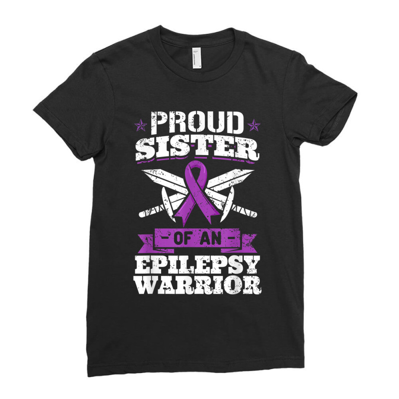 Epilepsy Warrior Sister Epileptic Seizure Disorder Advocate Ladies Fitted T-shirt | Artistshot