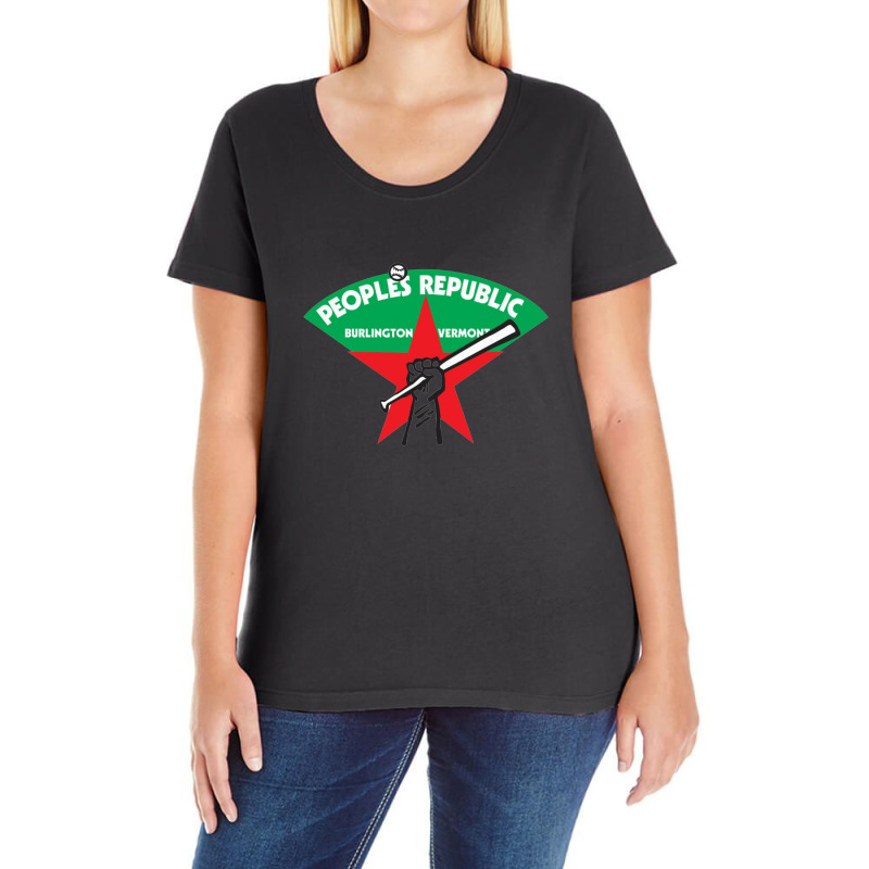 People's Republic Of Burlington Softball Ladies Curvy T-shirt | Artistshot