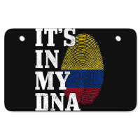 Colombia Its In My Dna Fingerprint Colombian Flag Pride Atv License Plate | Artistshot