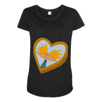 Hey Arnold Locket Classic Maternity Scoop Neck T-shirt | Artistshot