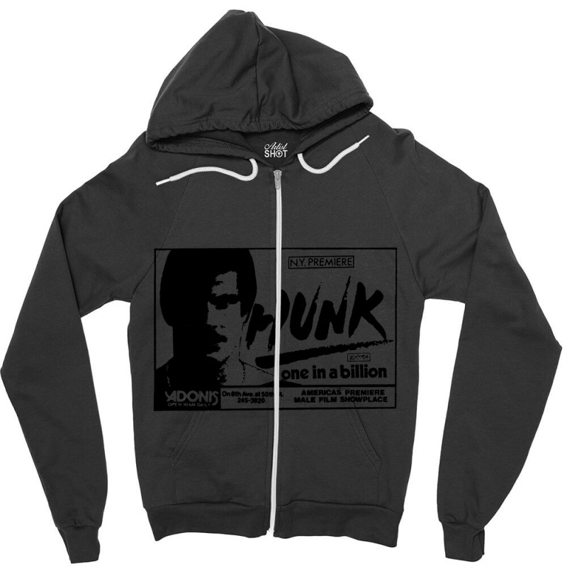 Hunk Retro Gay  Vintage Gay  Film Nyc Times Square Zipper Hoodie by cm-arts | Artistshot