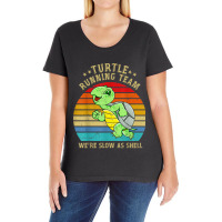 Running 365 Turtle Running Team Were Slow As Shell Funny Ladies Curvy T-shirt | Artistshot