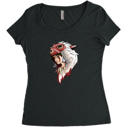 mononoke wolf anime Women's Triblend Scoop T-shirt | Artistshot