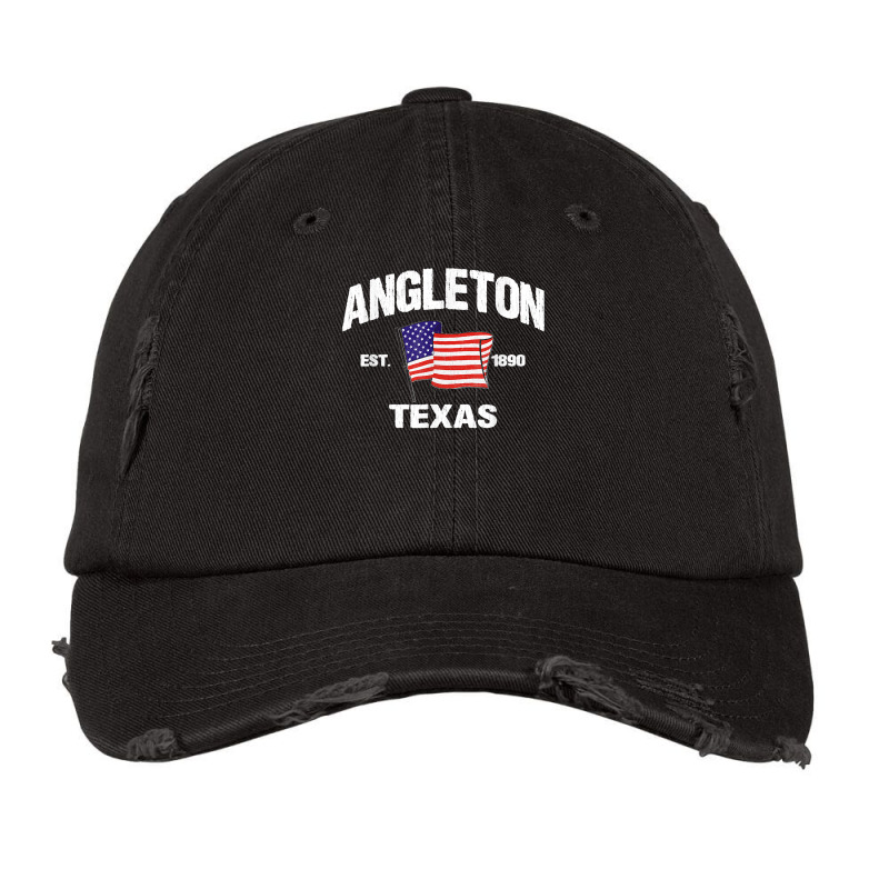 Angleton Texas Tx Usa Stars & Stripes Vintage Style Vintage Cap by MarlonChristopherMoyer | Artistshot